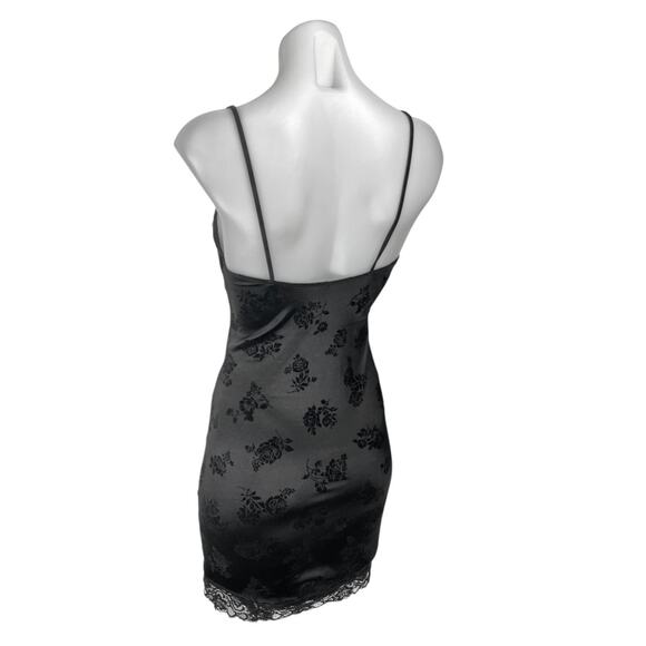 MOTEL Coti Black Floral Lace Silk Satin Cami Camisole Bodycon Tank Dress Size XS - Picture 2 of 5